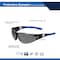 Ge Safety Glasses, Anti-Fog & Anti-Scratch, Smoke Lens, Black/Blue Frame GE205SAF - alternate 2